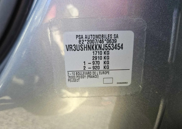 Peugeot 2008 cena 91900 przebieg: 7892, rok produkcji 2022 z Chodzież małe 254